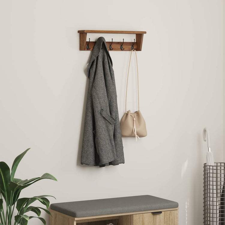 Vidaxl hanger bruin 50 x 10 x 14 cm massief mahoniehout