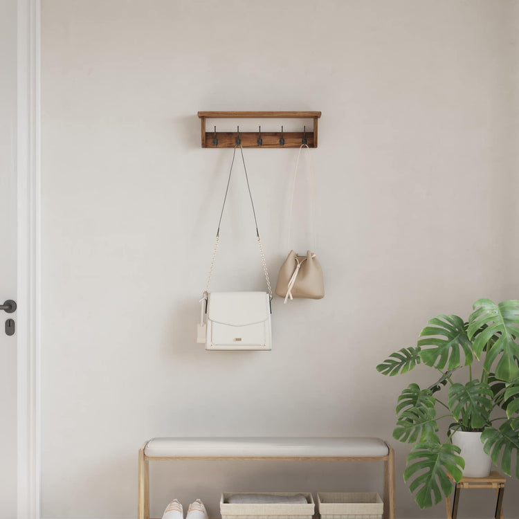 Vidaxl hanger bruin 50 x 10 x 14 cm massief mahoniehout