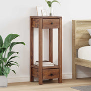 Vidaxl plantenstandaard met lade bruin 30 x 30 x 80 cm mahoniehout - afbeelding 1