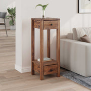 Vidaxl plantenstandaard met lade bruin 30 x 30 x 80 cm mahoniehout - afbeelding 3