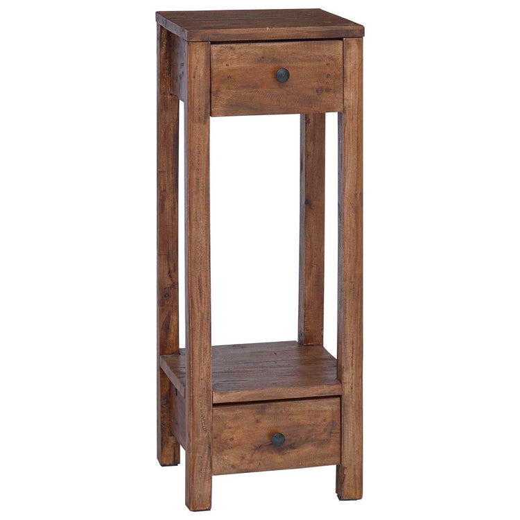 Vidaxl plantenstandaard met lade bruin 30 x 30 x 80 cm mahoniehout