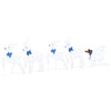 Vidaxl led rendieren 5 pcs wit stof