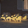 Vidaxl led rendieren 7 pcs goud stof