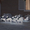 Vidaxl led rendieren 7 pcs zilver stof