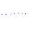 Vidaxl led rendieren 7 pcs wit stof