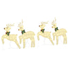 Vidaxl led rendieren 4 pcs goud stof