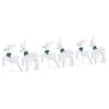 Vidaxl led rendieren 6 pcs zilver stof
