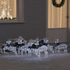 Vidaxl led rendieren 6 pcs wit stof