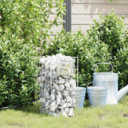 Vidaxl gabion kraan 4 st zilver 25 x 25 x 50 cm gegalvaniseerd staal - afbeelding 1