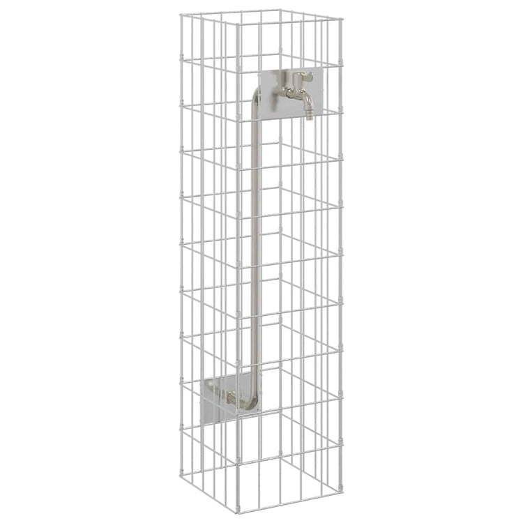 Vidaxl gabion kraan 4 st zilver 25 x 25 x 100 cm gegalvaniseerd staal