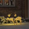 Vidaxl led rendieren 2 pcs warmwit stof