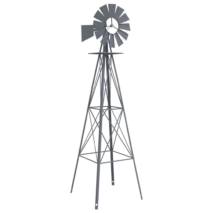 Vidaxl windmolen grijs 84 x 68 x 245 cm ijzer