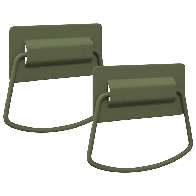 Vidaxl kast handvatten 2 st olijf groen 85 x 45 mm metaal