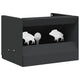 Vidaxl kogel trap box zwart 29 x 22 x 20 cm staal