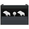 Vidaxl kogel trap box zwart 29 x 22 x 20 cm staal