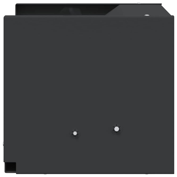Vidaxl kogel trap box zwart 29 x 22 x 20 cm staal