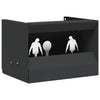 Vidaxl kogel trap box zwart 29 x 22 x 20 cm staal