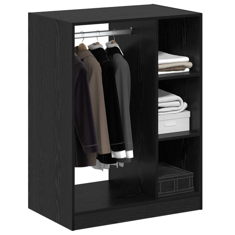 Vidaxl kledingkast zwart eiken 77 x 48 x 102 cm bewerkt hout