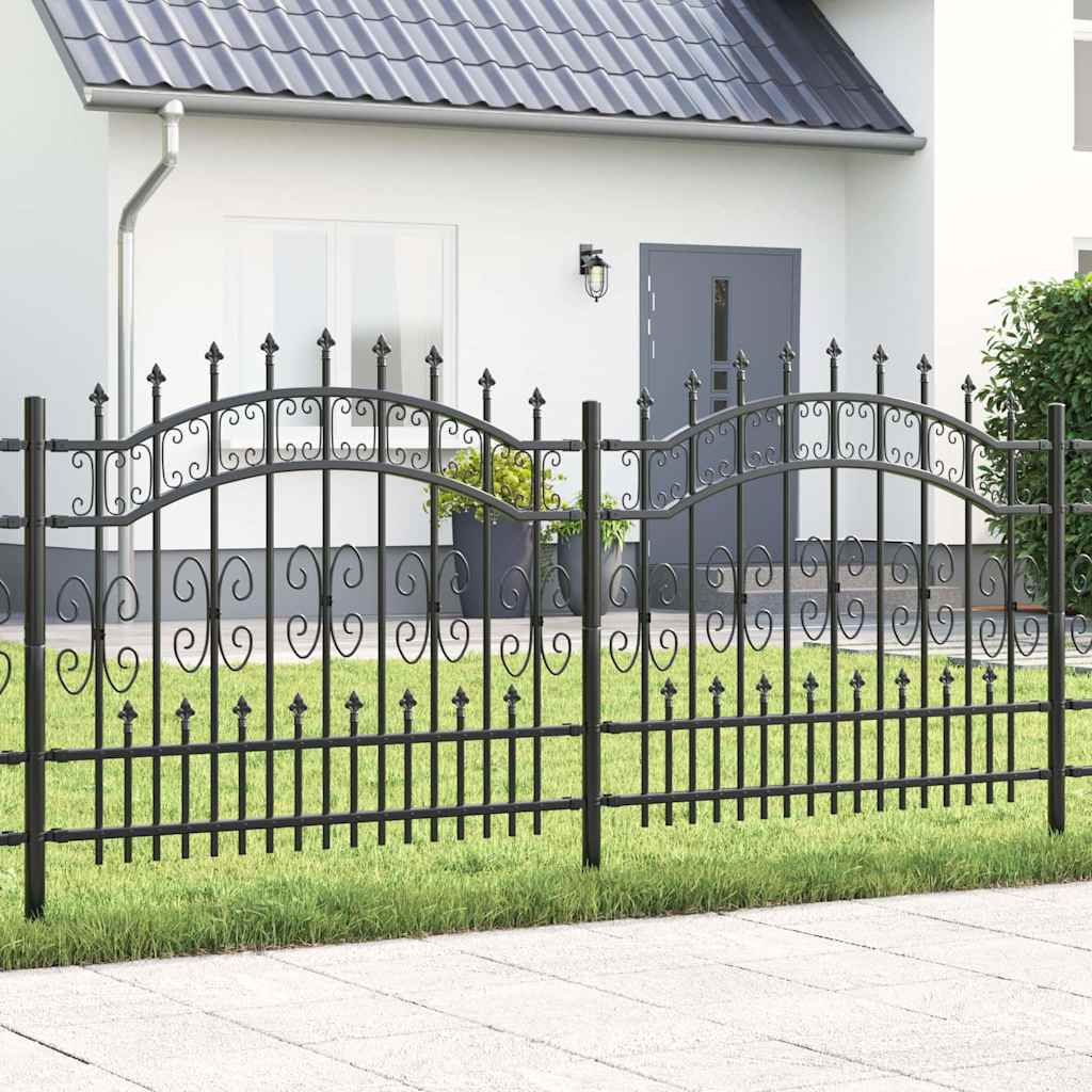 Vidaxl tuinhek kampen 240 x 140 cm poedergecoat staal grijs
