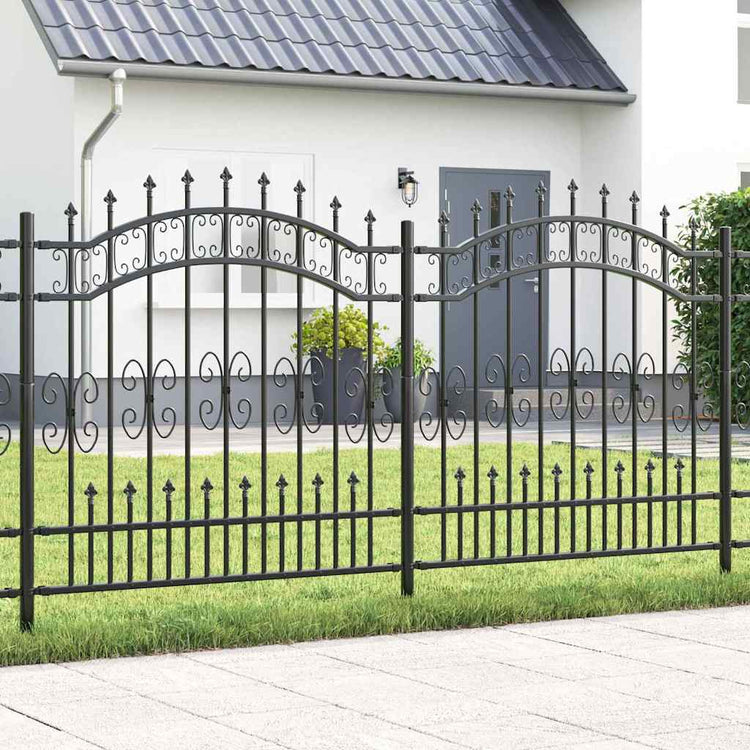 Vidaxl tuinhek kampen 240 x 166 cm poedergecoat staal grijs