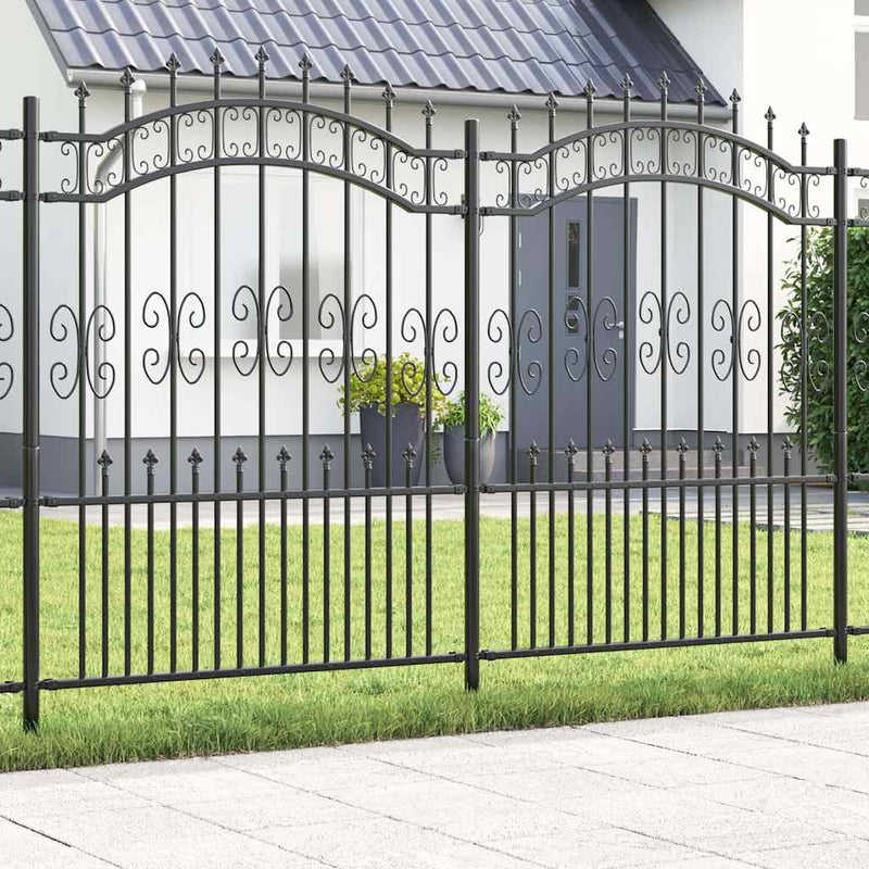 Vidaxl tuinhek grijs 240 x 202,5 cm poedergecoat staal