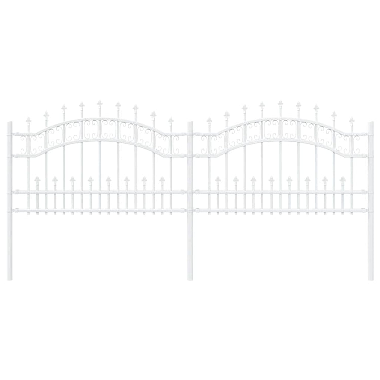 Vidaxl tuinhek kampen 240 x 118 cm poedergecoat staal wit