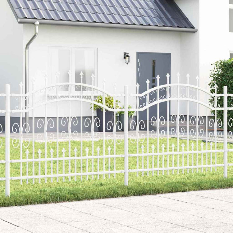 Vidaxl tuinhek kampen 240 x 140 cm poedergecoat staal wit