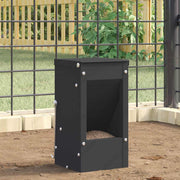 Vidaxl konijnenvoer zwart 12,5 x 12,5 x 25 cm 1,5 kg koudgewalst staal - afbeelding 1