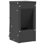Vidaxl konijnenvoer zwart 12,5 x 12,5 x 25 cm 1,5 kg koudgewalst staal - afbeelding 2