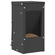 Vidaxl konijnenvoer zwart 12,5 x 12,5 x 25 cm 1,5 kg koudgewalst staal - afbeelding 3