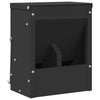 Vidaxl konijnenvoer zwart 20 x 12,5 x 25 cm koudgewalst staal
