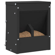 Vidaxl konijnenvoer zwart 20 x 12,5 x 25 cm 3 kg koudgewalst staal - afbeelding 3