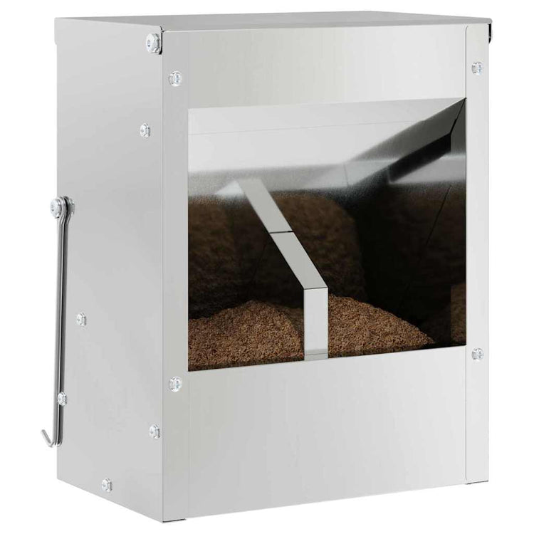 Vidaxl konijnenvoer zilver 20 x 12,5 x 25 cm 3 kg gegalvaniseerd staal