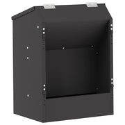 Vidaxl konijnenvoer zwart 33,5 x 25,5 x 45,5 cm 3 kg koudgewalst staal - afbeelding 2