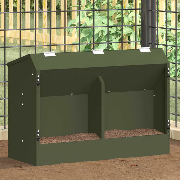Vidaxl konijnenvoer olijfgroen 64,5 x 25,5 x 45,5 cm 6 kg