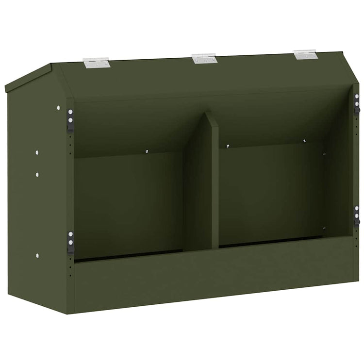 Vidaxl konijnenvoer olijfgroen 64,5 x 25,5 x 45,5 cm 6 kg