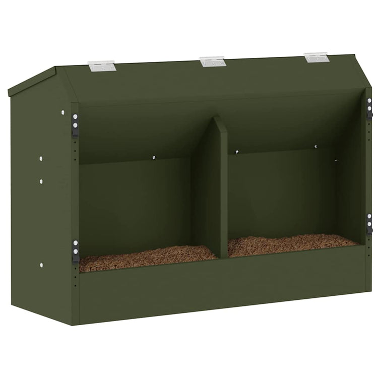 Vidaxl konijnenvoer olijfgroen 64,5 x 25,5 x 45,5 cm 6 kg