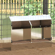 Vidaxl konijnenvoer zilver 64,5 x 25,5 x 45,5 cm 6 kg - afbeelding 1