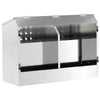 Vidaxl konijnenvoer zilver 64,5 x 25,5 x 45,5 cm gegalvaniseerd staal