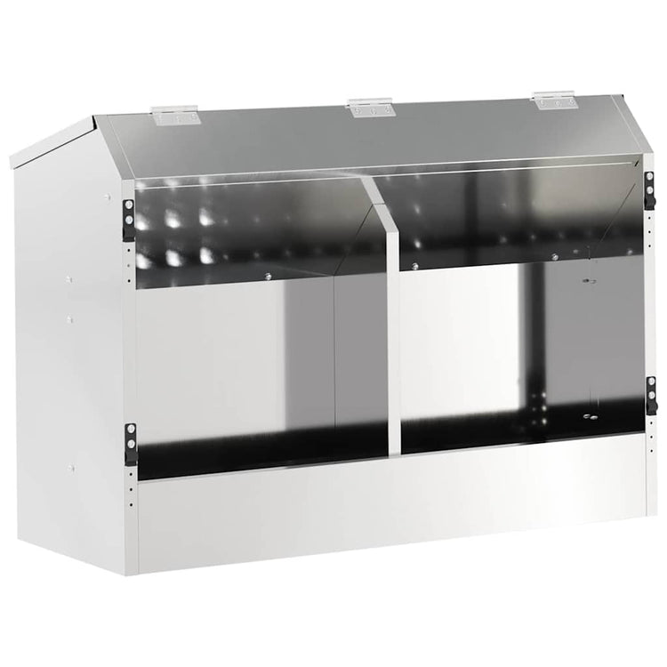 Vidaxl konijnenvoer zilver 64,5 x 25,5 x 45,5 cm 6 kg
