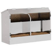 Vidaxl konijnenvoer zilver 64,5 x 25,5 x 45,5 cm 6 kg - afbeelding 3