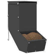 Vidaxl konijnenvoer zwart 12,5 x 26 x 28,5 cm 1 kg koudgewalst staal - afbeelding 3