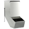 Vidaxl konijnenvoer zilver 12,5 x 26 x 28,5 cm gegalvaniseerd staal