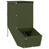 Vidaxl konijnenvoer olijf groen 12,5 x 26 x 28,5 cm koudgewalst staal