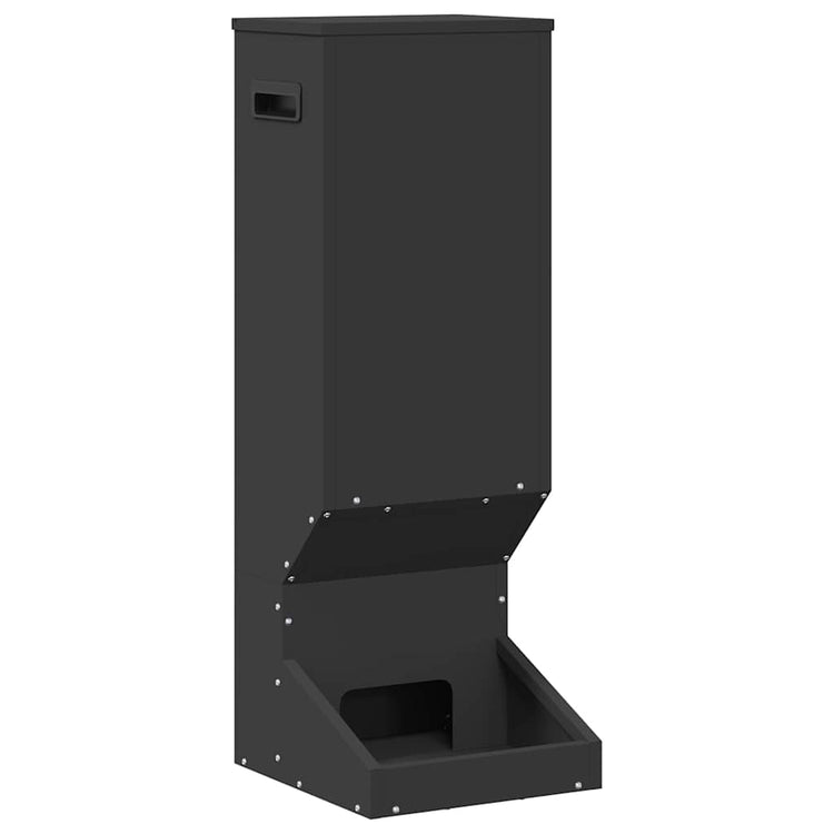 Vidaxl hertenvoerbak zwart 28 x 30 x 80 cm 3 kg koudgewalst staal