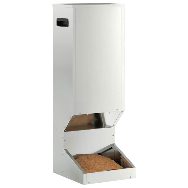 Vidaxl hertenvoerbak zilver 28 x 30 x 80 cm 3 kg gegalvaniseerd staal