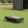 Vidaxl voederbak voor vee zwart 108 x 50 x 28 cm koudgewalst staal