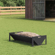 Vidaxl voederbak voor vee zwart 108 x 50 x 28 cm 10 kg - afbeelding 1