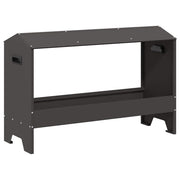 Vidaxl kippen voederbak zwart 81 x 32 x 53,5 cm koudgewalst staal - afbeelding 2
