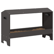 Vidaxl kippen voederbak zwart 81 x 32 x 53,5 cm koudgewalst staal - afbeelding 3